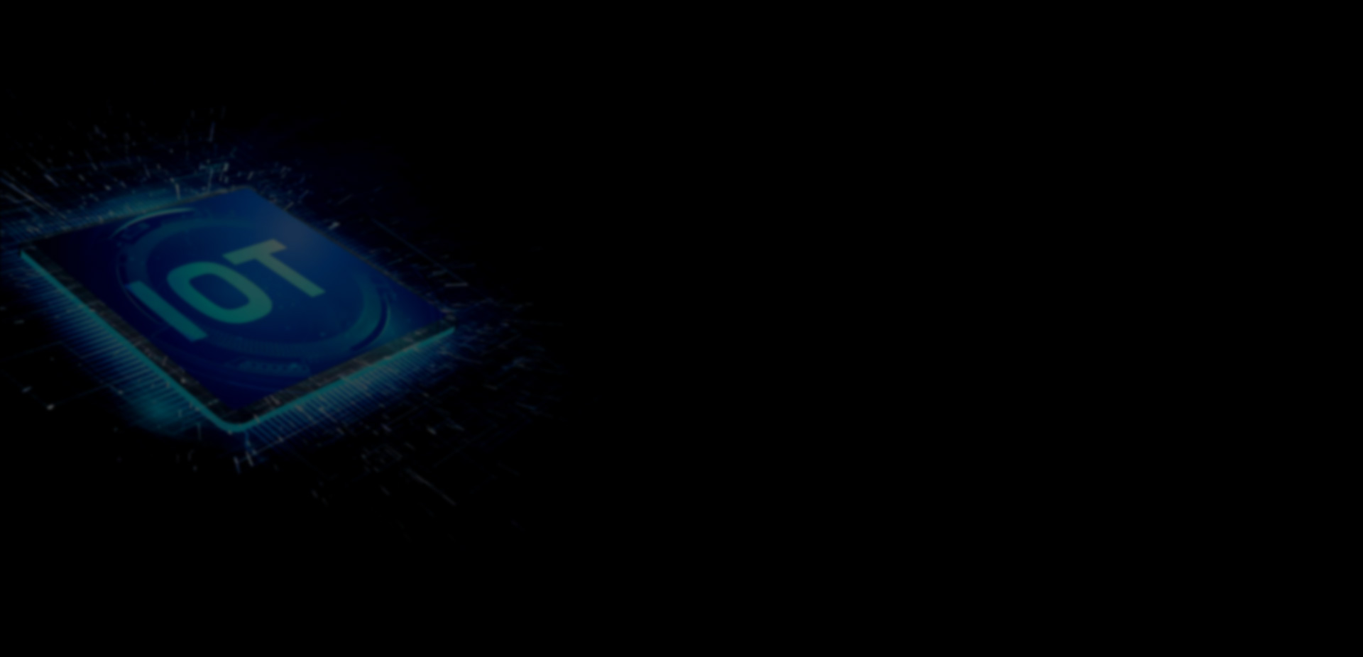 关键词：IoT, 物联网芯片，智能技术，深圳市武智科技;描述：深圳市武智科技物联网（IoT）相关的芯片科技感画面，体现智能技术的核心硬件支撑