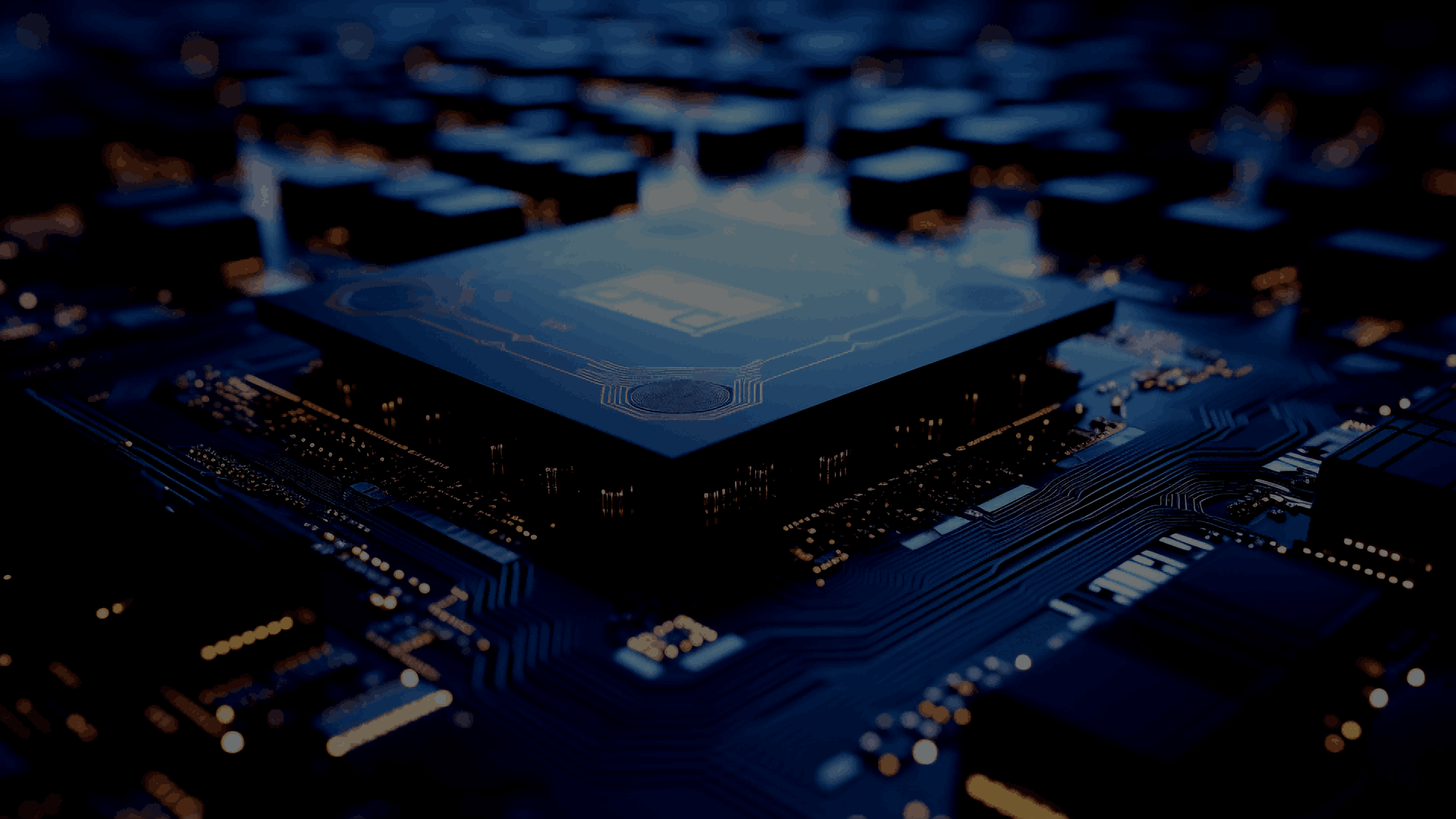 关键词：物联网核心技术，芯片技术，深圳市武智科技，智能硬件;描述：深圳市武智科技物联网核心技术相关的芯片与电路板特写，展现智能硬件的技术底座